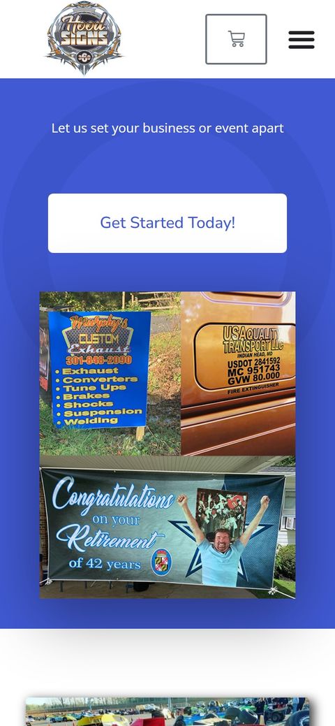 The Hood Signs 369 website on a phone